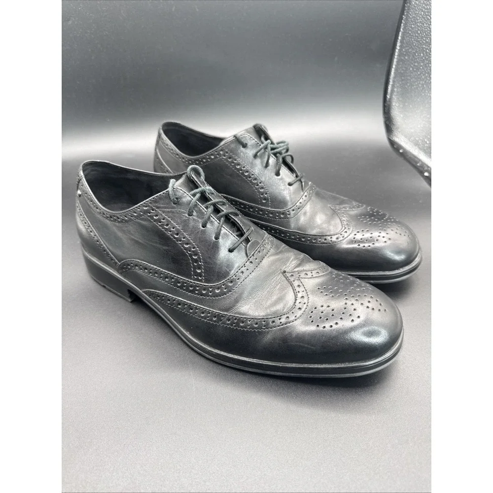 Rockport Adiprene by Adidas Black Leather Wingtip Oxford Shoes Men's Size 11W